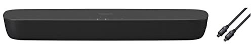 Panasonic SC-HTB200EBK Bluetooth All-In-One TV Sound Bar - Black & Amazon Basics Digital Optical Audio Toslink Cable (1 m / 3.3 Feet)