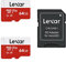 Lexar Micro SD Karte 64GB 2er Pack, Speicherkarte Micro SD mit Adapter, Bis zu 100 MB/s Lesegeschwindigkeit, UHS-I, U3, A1, V30, C10, 4K UHD microsdxc SD Karte für Kamera, Smartphone