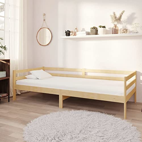 Tidyard Tagesbett mit Matratze Schlafplatz Gästebetts Shclafbett Shclafsofa Wohnzimmersofa Bettsofa Möbelstück Holzbett 90x200 cm Massivholz Kiefer