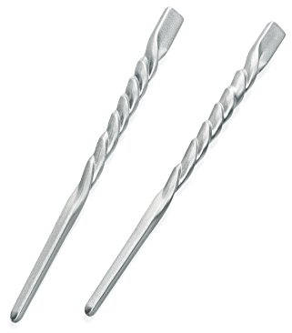 2 Silver Twist Hair Pins Chopsticks Hair Sticks Hair Accessories Bun Holder for Women Girls by Glitz4Girlz