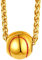 FindChic Kette für Herren Baseball Anhänger aus Edelstahl Kettenlänge 61 cm verstellbar als Geschenk zum Geburtstag, Weihnachten, Valentinstag Gold