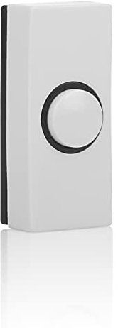 Byron DBW-22013 Universal Doorbell Button - Backlit - Bi-Wire Installation - White