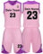 Benutzerdefiniert Basketball Trikot Kinder Herren Set mit Namen Nummer Team Logo 2-Piece Basketball Jersey Shirt & Short Rosa