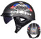 EBAYIN Vintage-Motorrad-Halbschalenhelm Jethelm Moped-Jethelm Kohlefaser-Sturzhelm DOT ECE-geprüft Herren Damen Vier Jahreszeiten,F-M=（57~58cm）