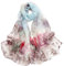 FAIRYGATE Schal Damen Georgette Blumenmuster Halstuch Chiffon Stola Schal für Brautkleider Abendkleider Alltagskleidung 39010