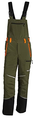 KOX Schnittschutz Latzhose Mistral 3.0 Grün/Orange Gr. 28 untersetzt