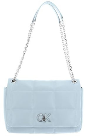 Calvin Klein Re-Lock Quilt Shoulder Bag Pearl Blue