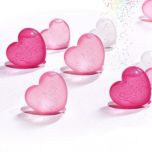 Reusable Ice Cubes,15 Pack Heart Shaped Ice Cubes Whisky Chilling Rocks Beverage Chilling Ice Cubes with Storage Box for Beer Wine Cooler Pub Bar Accessories