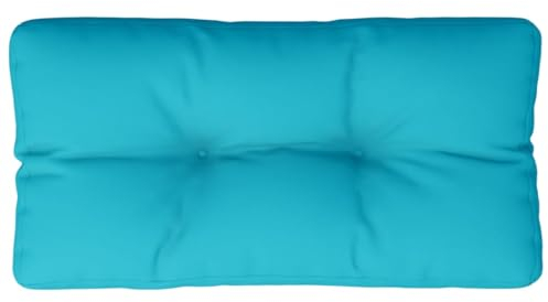 vidaXL Coussin de Palette Turquoise 80x40x12 cm Tissu, Coussin, Coussin de canapé, Coussin de Chaise, Coussin extérieur, Oreiller de Dos