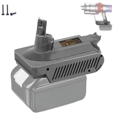 DEWDYS Adapter für Dyson V10 SV12 für Makita 18V Akku kompatibel mit V10 Absolutstaubsauger, für Dyson V10 Haustierstaubsauger, für Dyson V10 Flusensauger, für Dyson V10 Motorstaubsauger