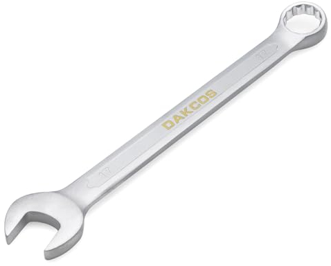 DAKCOS Llave combinada métrica de 17mm superficie cromada mate de CR-V