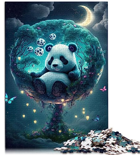 Erwachsene und Kinder Puzzle Snoozing Panda Puzzles 1000-teiliges Holzpuzzle für Erwachsene und Familien Geschenkspielzeug Größe: 50x75 cm