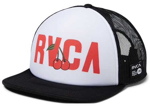 RVCA Herren Luke P Trucker Mütze, Weiß/Schwarz, Einheitsgröße