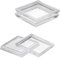 sourcing map 4 Pcs Square Furniture Caster Cups, 1-7/8 Plastic Furniture Pads Floor Protectors for Carpet Floors