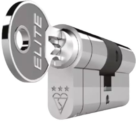 3 Star Euro Cylinder Chrome 45MM INT / 55MM EXT Elite 3* Euro 3 Star Euro Cylinder Anti Snap Bump High Security uPVC Door Barrel TS007 Lock