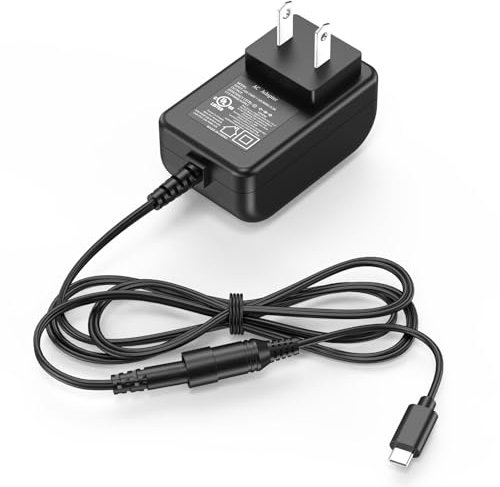 5V USB-C Jump Starter Charger for NOCO Boost X GBX45 Power Cord AC DC Adapter for NOCO GBX55 GBX75 GBX155 Sport 5VDC DC 5V Battery Powerbank Car Jump Starter Charging Plug Cable, UL Listed 6.5FT