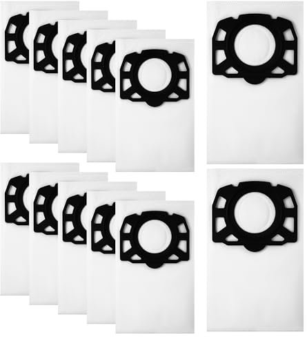 12 Stück staubsaugerbeutel für Kärcher WD4 WD5 WD6 WD5 P WD6 P MV4 MV5 MV6, für Kärcher KFI 487, Nass Trockensauger Beutel für Kärcher 2.863-006.0, Für Ersatz Kärcher Staubsaugerbeutel