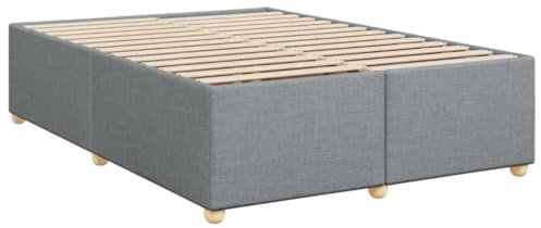vidaXL Cadre de lit sans Matelas Gris Clair 140x200 cm Tissu