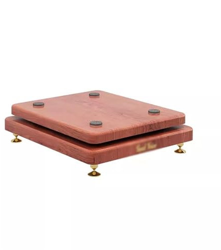 YQINQIN83B Support Enceinte Base de Plateau de Haut-Parleur, Plaque Antichoc, Support de Caisson de Basses Audio sur Pied, cloison hôte, Absorption des Chocs Pied Enceinte(35 * 40 * 8cm)