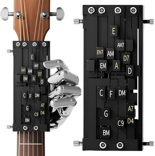 Rppiup Gitarren Akkord Trainer, gitarrenhilfe für akkorde, Gitarren Akkordwechsler Werkzeugset Akkord Hilfe Übungswerkzeug Gitarren Akkorddrücker guitar chord trainer Für Gitarrenliebhaber Anfänger