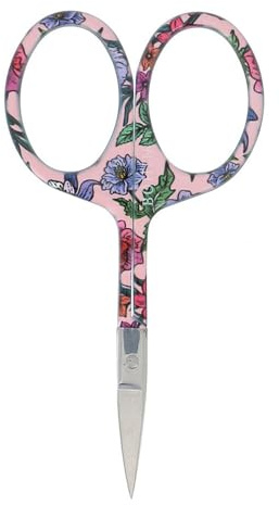 Bohin BO99050 Ciseaux Motif Floral pour projets de Broderie et d'artisanat, Acier, Rose, 9 cm