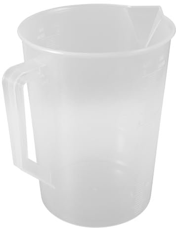 BEBEMOKO Brocca Graduata Plastica Con Bocca Larga Misurazione Facile e Pulizia Veloce Per Laboratori e Cucina Contenitore Versatile Per Liquidi