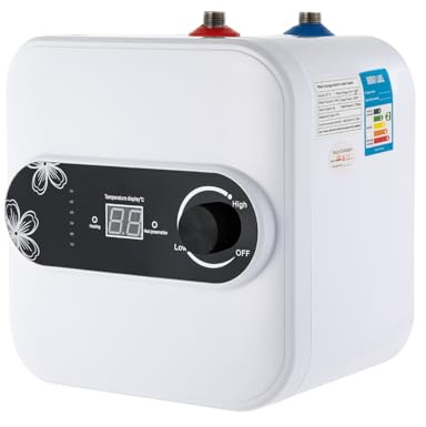 Durchlauferhitzer,8L Electric Water Heater - 1500W Instant Hot Water Tank with LED Display, Adjustable Temperature (30-65°C), Wall-Mounted/Free-Standing, IPX4 Waterproof for Kitchen/Bathroom
