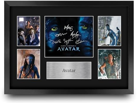 HWC Trading Avatar 1 Geschenke Geducktes Signiertes Autogramm Präsentationsdisplay für Fans von Film Memorabilien - A3 Gerahmt