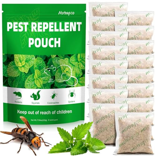 Peppermint Oil Wasp Repellent | 16 pcs Wasps Deterrent Indoor Outdoor Safe for Pet and Human, Natural Wasp Repellant for Wasp and Bee