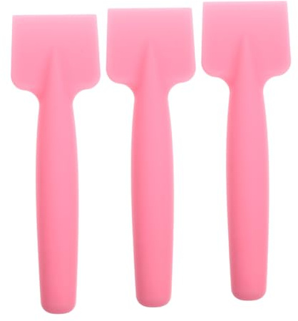 DECOMELODY 3 Pièces Spatule à Maquillage Silicone Lot de Spatules Ergonomiques pour Plateau de Maquillage pour Cosmétiques