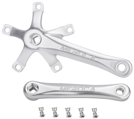 FUANA Fahrradkurbel-Set, 170 mm, mit 130 BCD für Mountainbike, Aluminiumlegierung, linke und rechte Kurbel, für MTB-Rahmen, Fahrradreparatur-Set