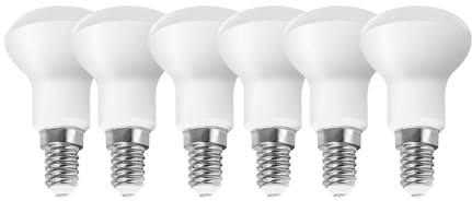 ZHGUIMING Lot de 6 ampoules LED sans scintillement AC85-220 V R39 R50 R63 R80, lampe spot E27 E14(Cold White,R39 5W E14)
