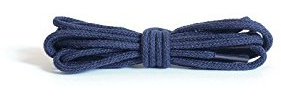 Kaps Cordones Redondos Finos, Cordones de Calidad de 2 mm de Ancho, 100% algodón para Calzado Informal y de Moda, Hechos en Europa, 1 par (75 cm - 29 inch - 4 to 5 Con ojales/ 57 - Armada)