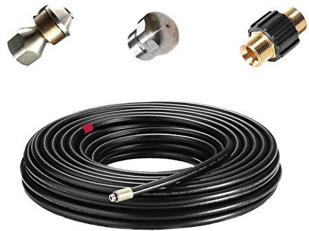 15 Meter Rohrreinigungsschlauch - Set (4-Teilig) für Kärcher Kränzle Hochdruckreiniger 6.390-028.0 von M&M Smartek