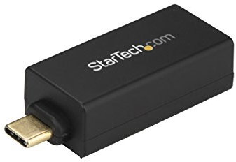StarTech.com USB C to Gigabit Ethernet Adapter - 1Gbps NIC USB 3.0/USB 3.1 Type C Network Adapter - 1GbE USB-C to RJ45/LAN Port Thunderbolt 3 Compatible Windows MacBook Pro Chromebook (US1GC30DB)