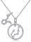 Qings Sternzeichen Halskette Geschenk- 925 Sterling Silber Stier Konstellation Anhänger Kette für Frauen Mädchen, Damen Stern Kette Sternbild Sternhoroskop Kette