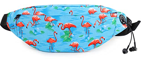 TINYAT Gürteltasche Bauchtasche Handy Hüfttasche für Wandern Reise Outdoor Aktivitäten für Damen und Herren,T201 (Flamingo / 2011)