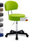 1stuff Rollhocker Squash 40 mit Rückenlehne BIGBACK - ca. 51-71 cm Sitzhöhe - Drehhocker - Praxis-Hocker mit 40 cm breitem Sitz - Küchen-Hocker mit Rollen - Bürohocker Apfelgrün