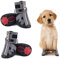 Dociote Hundeschuhe pfotenschutz mit Anti-Rutsch Sohle, reflektierendem Riemen, Klettverschluss, Reißverschluss wasserdicht Schneeschuhe für kleine Hunde 4 Stück Schwarz 3#