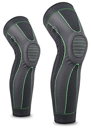 Kniebandagen Mit Vollem Bein, 1 Paar Kniestützen Für Frauen Und Männer, Extra Lange Beinstützen Für Beine Und Waden Zur Linderung Von Gelenkschmerzen, Arthritis, ACL, Sport (L)