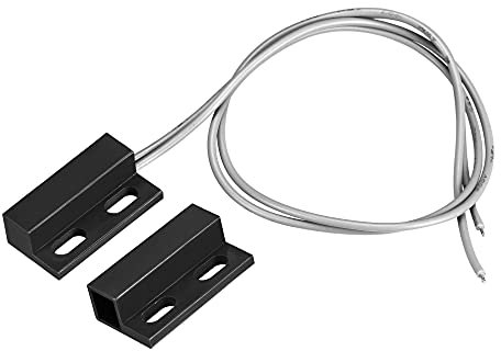 sourcing map Kabelgebundener Türkontakt-Fenster-Sensor, ohne Aufputz, magnetischer Reed-Schalter, schwarz