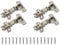 LIKERAINY 95 Degré Plein Recouvrement Charnières 35mm sans Amortissement pour Porte de Placard Cuisine Charniere pour Meuble Armoires Complètement en Applique Lot de 4