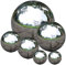 VergilSon Set mit 6 Edelstahlkugeln, 50–150 mm, hochglanzpoliert, hohl, reflektierend, Gartenkugel für Zuhause, Garten, Pool, Teich, Wasserspiel, Dekorationen (poliert)