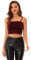 Allegra K Damen Pailletten Oberteil Ärmellos Tanktop Spaghettiträger Glitzer Cami Party Crop Top Burgund M