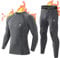 MeetHoo Thermounterwäsche Herren, Funktionsunterwäsche Atmungsaktiv Thermo Unterwäsche Set Lang Thermohemd & Thermohose für Männer Skifahren Laufen Sport