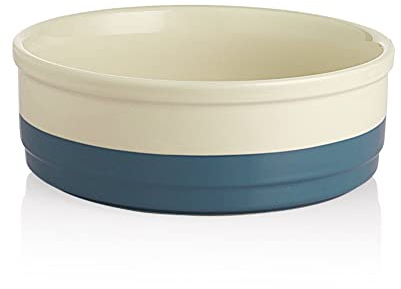 Sweejar Ceramic Dog Bowls, Dog Food Dish for Large Dogs and Cat, Heavy Duty Porcelain Pet Bowl for Canned Food and Water 78 Fl Oz （Fog Blue）