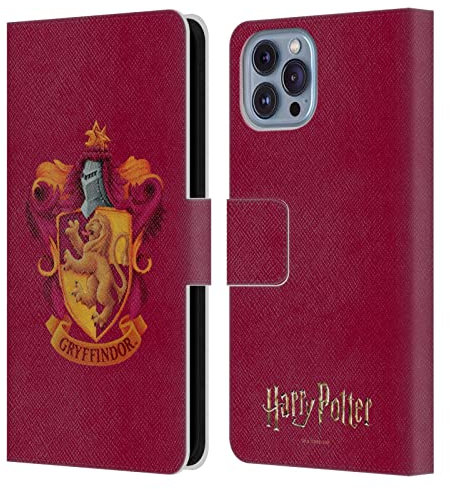 Head Case Designs Officially Licensed Harry Potter Gryffindor Crest Chamber Of Secrets I Leather Wallet Case Compatible With Apple iPhone 14