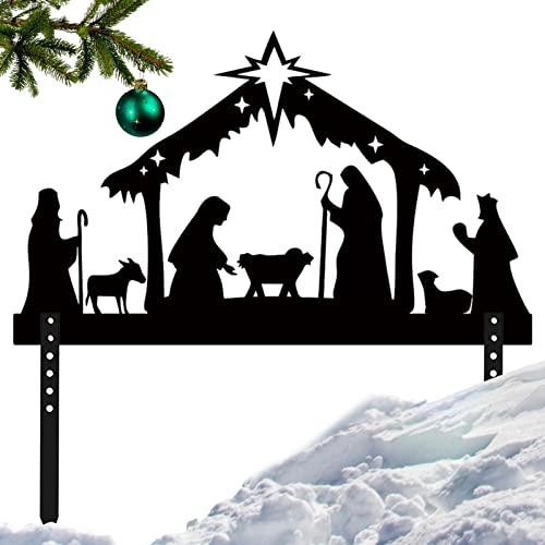 VENTDOUCE Weihnachtskrippe für den Außenbereich, Hof, Weihnachtskrippe i Freien, wetterfeste Krippen-Sets für Weihnachtsdekoration, wasserabweisend, Weihnachtshof, Garten, Veranda-Dekorationen