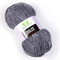 MeriWoolArt Chenille Garn zum Stricken und Häkeln Dunkelgrau - 100 g und 120 m Samt-Wolle - 100% Flauschige Polyester Strickgarn für Amigurumi Kissen Decken weiche Kleidung Geschenke