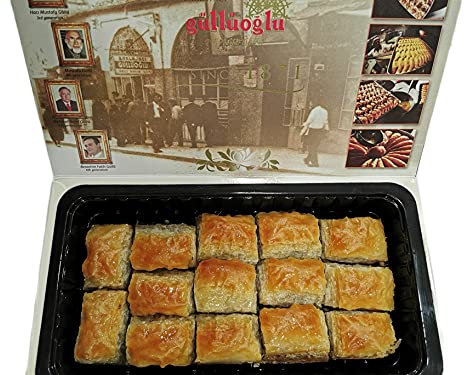 Gulluoglu Walnuss Baklava 14 Stück (500 gr), tägliche Frischversand aus Istanbul